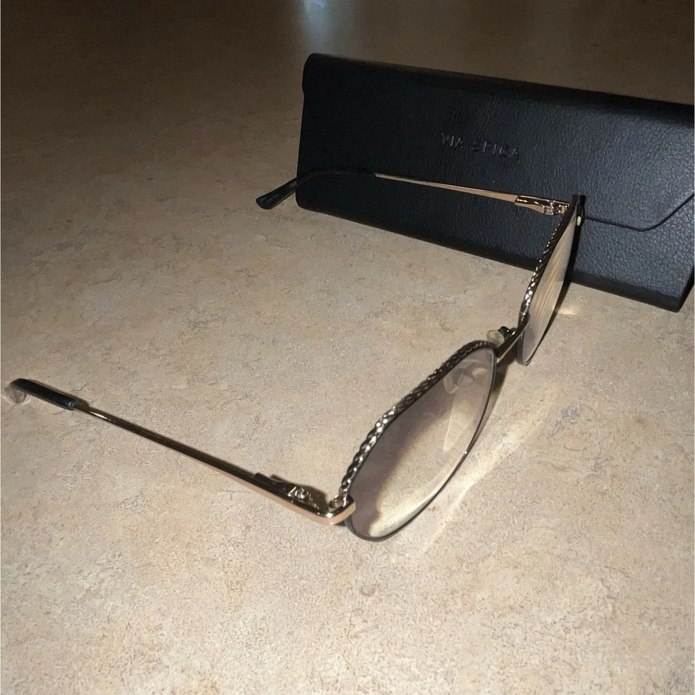 Via Spiga Fiammetta Zyloware Eyeglasses Frame Gold Metal Full Rim 53-18-135
